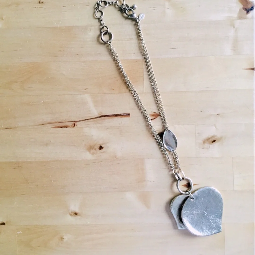 Chico’s Gold leaf medallion necklace